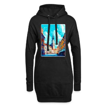Poznan Pologne Affiche de voyage vintage WPA Souvenir - Sweat-shirt à capuche long Femme - noir - Devant
