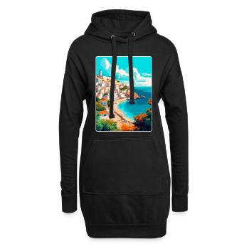 Ibiza Spanien Vintage Reise Poster WPA Kunst Souvenir - Hoodie-Kleid - Schwarz - Vorne