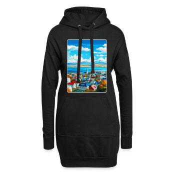 Reykjavik Island Vintage Reiseplakat Souvenir - Hoodie-Kleid - Schwarz - Vorne
