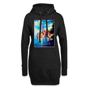 Rovinj Kroatien Vintage Reiseplakat Souvenir WPA - Hoodie-Kleid - Schwarz - Vorne