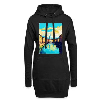 Turin Italien Vintage Reiseplakat WPA Kunst Souvenir - Hoodie-Kleid - Schwarz - Vorne