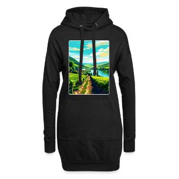 Affiche de voyage vintage de la vallée de la Moselle en Allemagne WPA - Sweat-shirt à capuche long Femme - noir - Devant