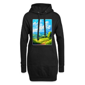 Haut-Palatinat Allemagne Affiche de voyage vintage WPA - Sweat-shirt à capuche long Femme - noir - Devant