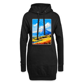 Mont Vardousia Grèce Affiche de voyage vintage WPA - Sweat-shirt à capuche long Femme - noir - Devant