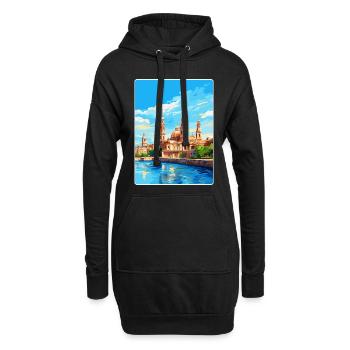 Saragossa Spanien Vintage Reiseplakat Souvenir WPA - Hoodie-Kleid - Schwarz - Vorne