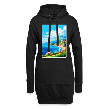 Mani Halbinsel Griechenland Vintage Reiseposter WPA - Hoodie-Kleid - Schwarz - Vorne