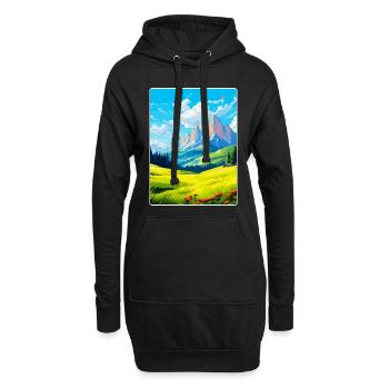Dolomiten Italien Vintage Reiseplakat Souvenir WPA - Hoodie-Kleid - Schwarz - Vorne