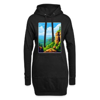 Elbsandsteingebirge Deutschland Reiseplakat WPA - Hoodie-Kleid - Schwarz - Vorne
