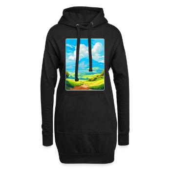 Mont Taygète Grèce Affiche de voyage vintage WPA - Sweat-shirt à capuche long Femme - noir - Devant
