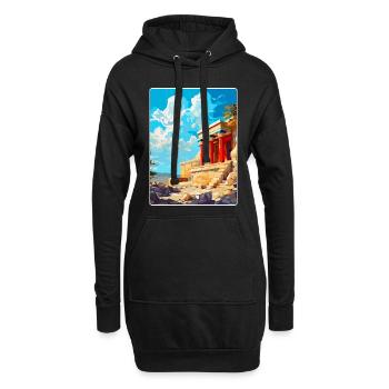 Knossos Palast Griechenland Vintage Reiseplakat WPA - Hoodie-Kleid - Schwarz - Vorne