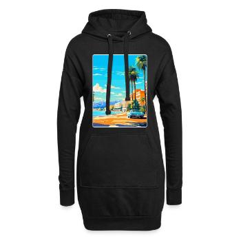 Cannes Frankreich Vintage Reiseplakat WPA Souvenir - Hoodie-Kleid - Schwarz - Vorne