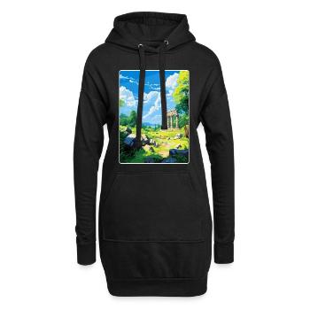 Antikes Olympi Griechenland Vintage Reiseposter WPA - Hoodie-Kleid - Schwarz - Vorne