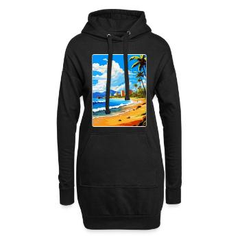 Playa De Las Americas Spanien Vintage Reiseplakat - Hoodie-Kleid - Schwarz - Vorne