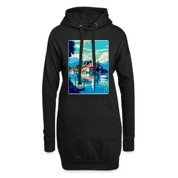 Wörthersee Österreich Vintage Reiseplakat Souvenir - Hoodie-Kleid - Schwarz - Vorne