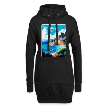 Punta Rata Kroatien Vintage Reiseplakat Souvenir - Hoodie-Kleid - Schwarz - Vorne