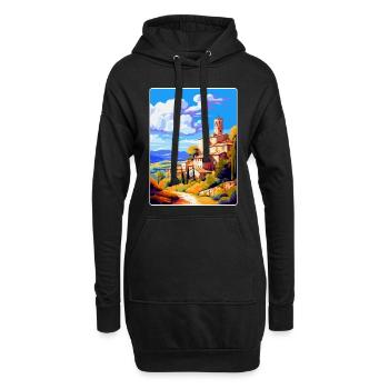 Llagostera Spanien Vintage Reiseplakat Souvenir - Hoodie-Kleid - Schwarz - Vorne