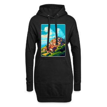 Motovun Kroatien Vintage Reiseplakat Souvenir WPA - Hoodie-Kleid - Schwarz - Vorne