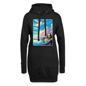Brac Kroatien Vintage Reiseposter WPA Souvenir - Hoodie-Kleid - Schwarz - Vorne