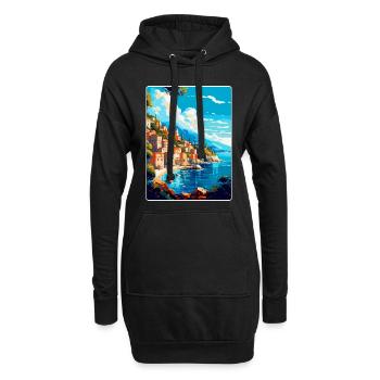 Brela Kroatien Vintage Reiseposter WPA Souvenir - Hoodie-Kleid - Schwarz - Vorne