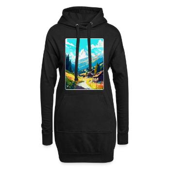 Mayrhofen Österreich Vintage Reiseposter Souvenir - Hoodie-Kleid - Schwarz - Vorne