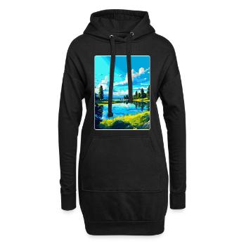 Wielkopolski Pologne Affiche de voyage vintage souvenir - Sweat-shirt à capuche long Femme - noir - Devant