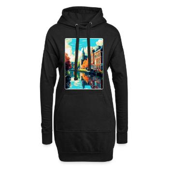 Zwolle Niederlande Vintage Reiseplakat Souvenir - Hoodie-Kleid - Schwarz - Vorne