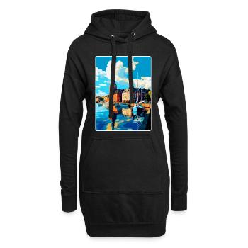 Helsingborg Schweden Vintage Reiseplakat Souvenir - Hoodie-Kleid - Schwarz - Vorne