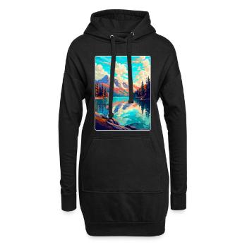 Caumasee Schweiz Vintage Reiseposter WPA Art - Hoodie-Kleid - Schwarz - Vorne
