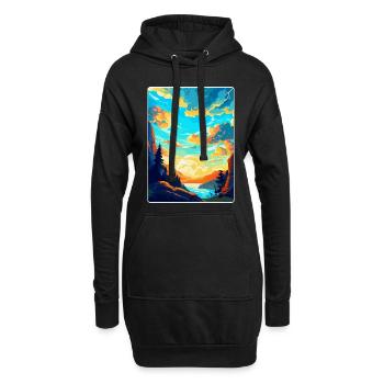 Podyji République tchèque Affiche de voyage vintage WPA - Sweat-shirt à capuche long Femme - noir - Devant