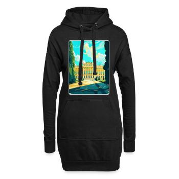 Château de Schönbrunn Autriche Affiche de voyage vintage - Sweat-shirt à capuche long Femme - noir - Devant