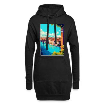 Vérone, Italie, Affiche de voyage vintage, WPA, Souvenir - Sweat-shirt à capuche long Femme - noir - Devant