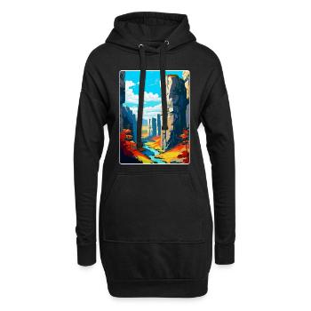 Affiche de voyage du Karst morave en République tchèque WPA - Sweat-shirt à capuche long Femme - noir - Devant