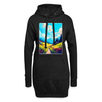 Schrattenfluh Suisse Affiche de voyage vintage - Sweat-shirt à capuche long Femme - noir - Devant