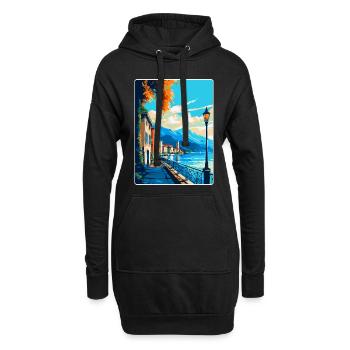 Locarno Suisse Affiche de voyage vintage souvenir - Sweat-shirt à capuche long Femme - noir - Devant