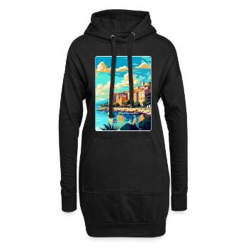 Cannes Frankreich Vintage Reiseplakat WPA Souvenir - Hoodie-Kleid - Schwarz - Vorne