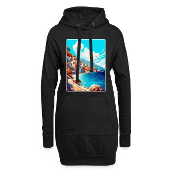 Karpathos Griechenland Vintage Reiseplakat Souvenir - Hoodie-Kleid - Schwarz - Vorne