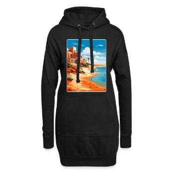 Fuerteventura Spanien Vintage Reiseplakat Souvenir - Hoodie-Kleid - Schwarz - Vorne