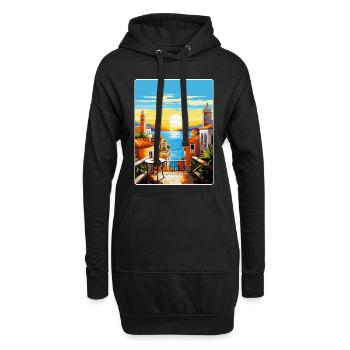 Malaga Spanien Vintage Reiseplakat WPA Souvenir - Hoodie-Kleid - Schwarz - Vorne