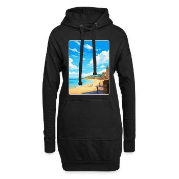 Saint Malo Frankreich Vintage Reiseplakat Souvenir - Hoodie-Kleid - Schwarz - Vorne