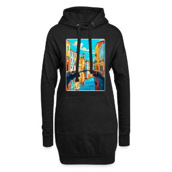 Aveiro Portugal Affiche de voyage vintage Souvenir WPA - Sweat-shirt à capuche long Femme - noir - Devant