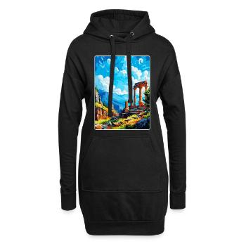 Delphi Greece Vintage Travel Poster WPA Souvenir - Hoodie Dress - black - Front
