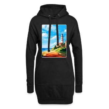 Faro Portugal Affiche de voyage vintage WPA Souvenir - Sweat-shirt à capuche long Femme - noir - Devant