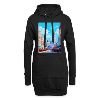 Bruxelles Belgique Poster de voyage vintage souvenir - Sweat-shirt à capuche long Femme - noir - Devant