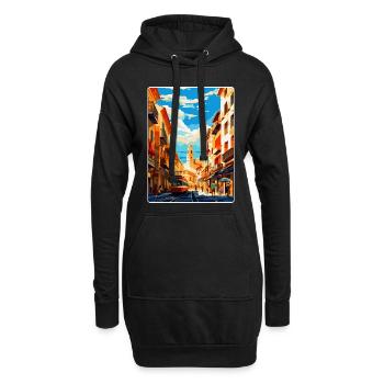 Pamplona Spanien Vintage Reiseplakat Souvenir WPA - Hoodie-Kleid - Schwarz - Vorne