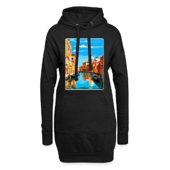 Venedig Italien Vintage Reiseplakat WPA Souvenir - Hoodie-Kleid - Schwarz - Vorne