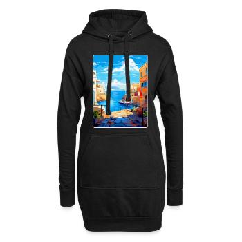 Heraklion Griechenland Vintage Reiseplakat Souvenir - Hoodie-Kleid - Schwarz - Vorne