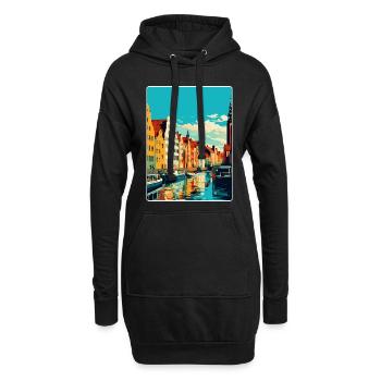 Danzig Polen Vintage Reiseposter WPA Souvenir - Hoodie-Kleid - Schwarz - Vorne