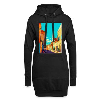 Sibiu Roumanie Affiche de voyage vintage WPA Souvenir - Sweat-shirt à capuche long Femme - noir - Devant