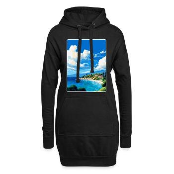 Brac Insel Kroatien Vintage Reiseplakat Souvenir - Hoodie-Kleid - Schwarz - Vorne