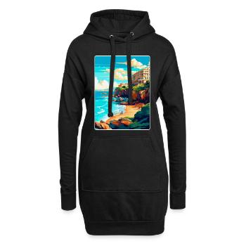 Biarritz Frankreich Vintage Reiseplakat Souvenir WPA - Hoodie-Kleid - Schwarz - Vorne